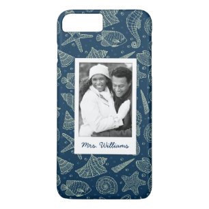 Ocean Inhabitants Pattern Your Photo & Name iPhone 8 Plus/7 Plus Case