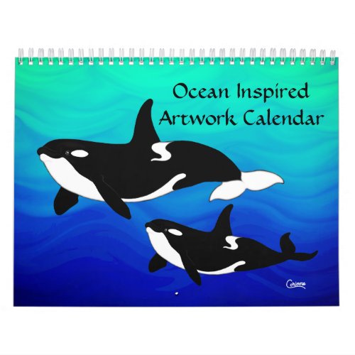 Ocean Inspired Artwork _ Medium Calendar