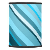 Ocean-Inspired Blue/Teal/Aqua Stripes Lamp Shade (Left)