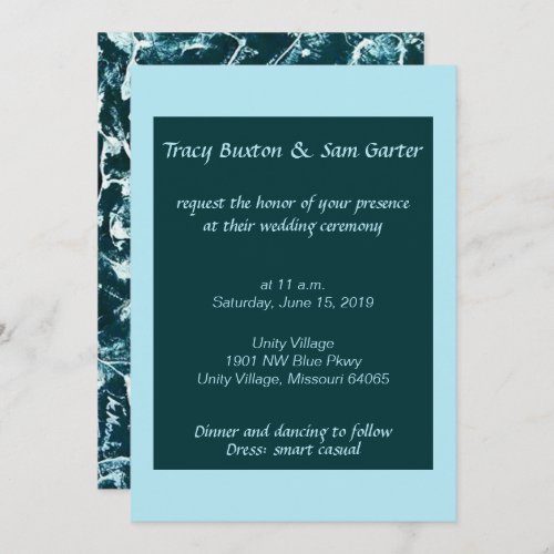 Ocean Inspired Wedding Invitation