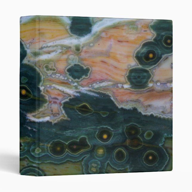 Ocean Jasper Slab 3 Ring Binder (Front/Spine)