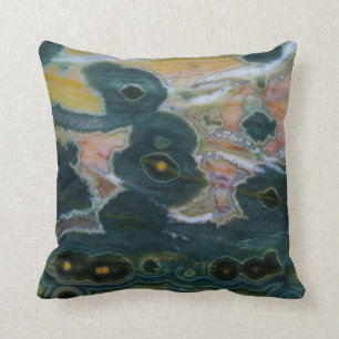 Ocean Jasper Slab Throw Pillow