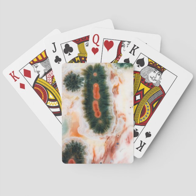 Ocean Jasper Stone found in Madagascar Poker Cards (Back)