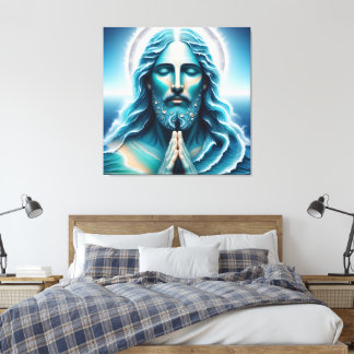 Ocean Jesus Christ Portrait Canvas Print