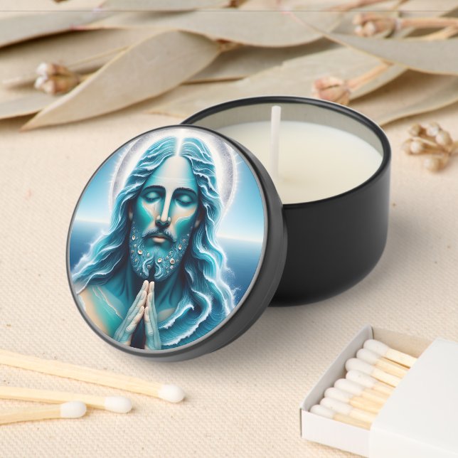 Ocean Jesus Spiritual Candle  Mini Candle Favors (Insitu)