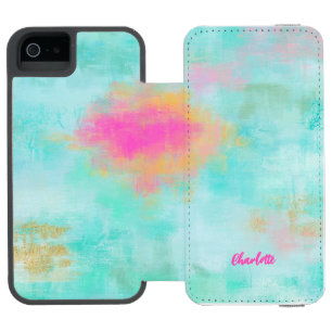 Ocean Joyride -  Blue Turquoise Abstract Art iPhone SE/5/5s Wallet Case