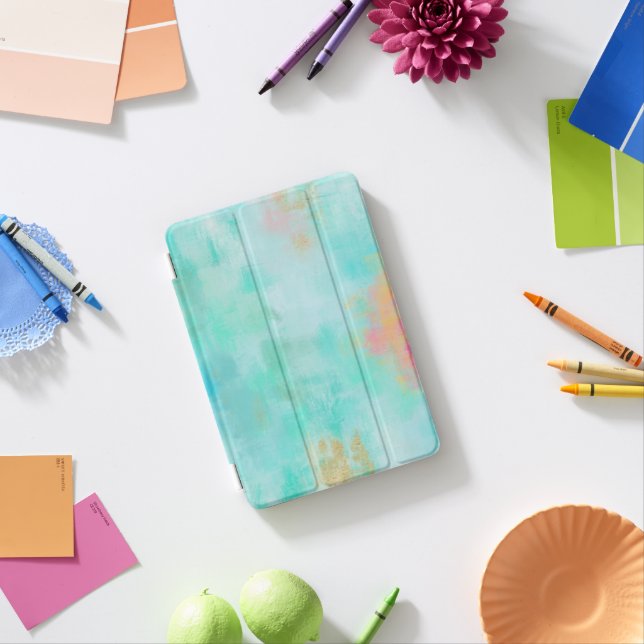 Ocean Joyride -  Blue Turquoise Abstract Art iPad Mini Cover (In Situ)