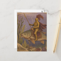 Ocean Knight Fantasy Postcard