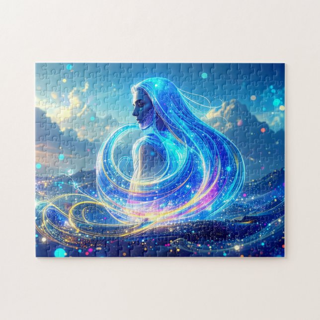 Ocean Lady Genie Magical Fantasy Art Jigsaw Puzzle (Horizontal)