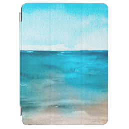 Ocean landscape. Beautiful watercolor hand paintin iPad Air Cover