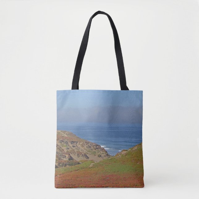 Ocean Landscape Photo Pacific Coast Beach Tote Bag (Front)