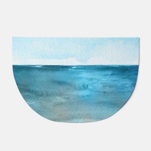 Ocean Landscape Watercolor Beauty Doormat