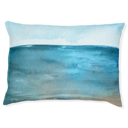 Ocean Landscape Watercolor Beauty Pet Bed