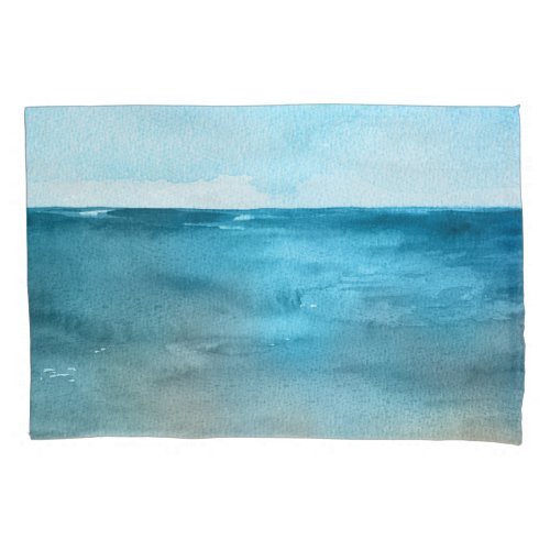 Ocean Landscape Watercolor Beauty Pillow Case