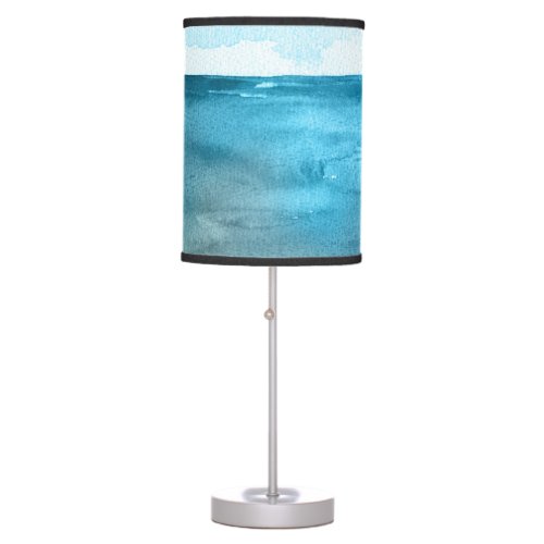 Ocean Landscape Watercolor Beauty Table Lamp
