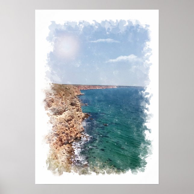 Ocean Landscape - Watercolor Poster (Front)