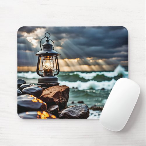 Ocean Lantern In Storm Mouse Pad