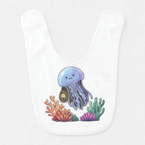 Ocean Lantern Jellyfish Baby Bib