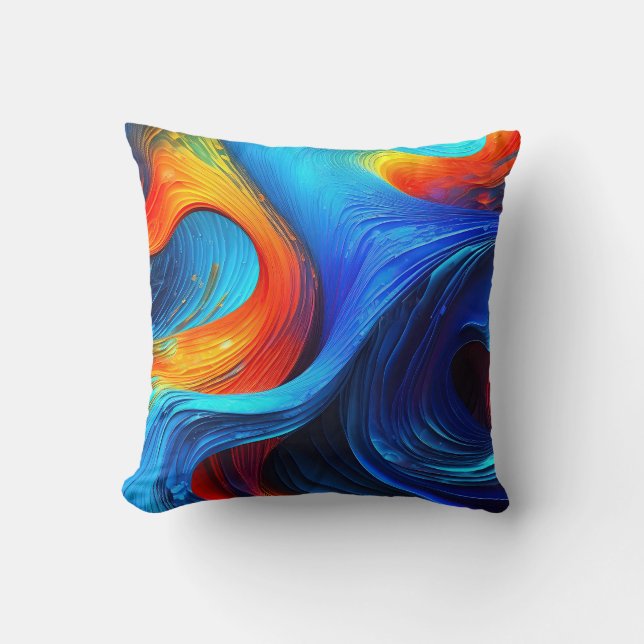 Ocean Lava "Astralsurge" Throw Pillow (Front)