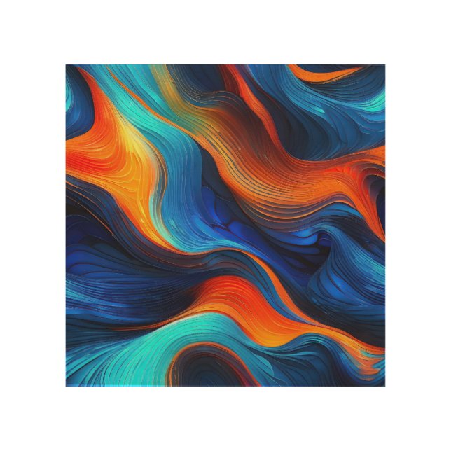 Ocean Lava "Oceanforge" Wood Wall Art (Front)