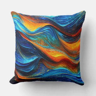Ocean Lava "Pyroquatic" Throw Pillow