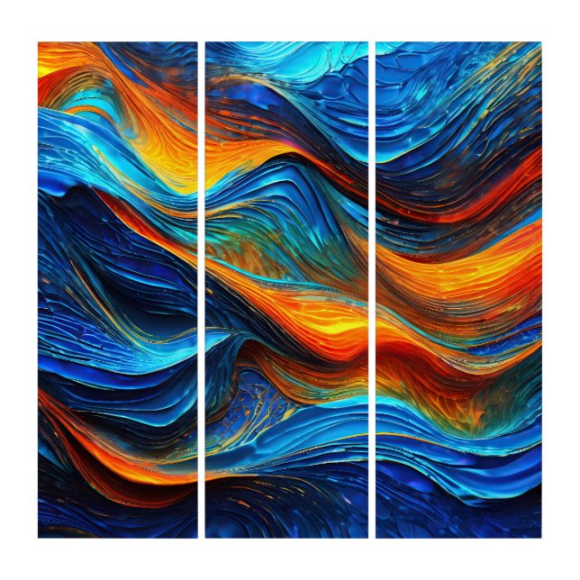 Ocean Lava "Pyroquatic" Triptych (Front)