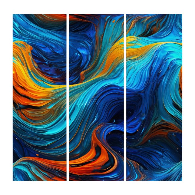 Ocean Lava "Tempestial"  Triptych (Front)