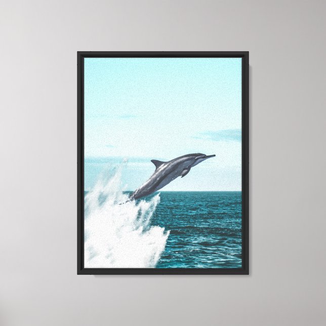 Ocean Leap of Freedom Canvas Print (Front)