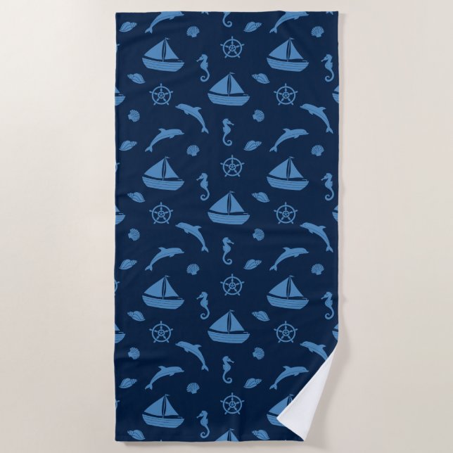 ocean life beach towel (Front)