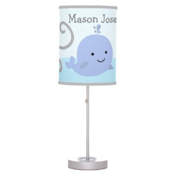 Ocean Life Blue Whale Nursery Lamp by Personalizedbydiane at Zazzle