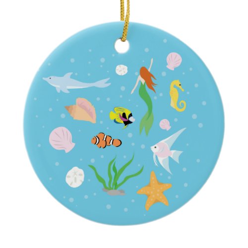 Ocean Life Ceramic Ornament