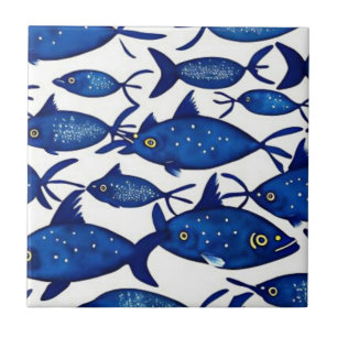 Ocean life fish ceramic tile