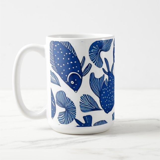 Ocean life fish coffee mug (Left)