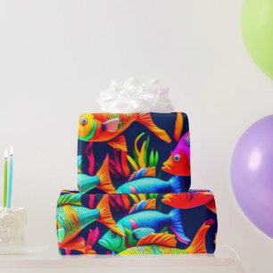 Ocean life fish corals summer vibes Wrapping Paper