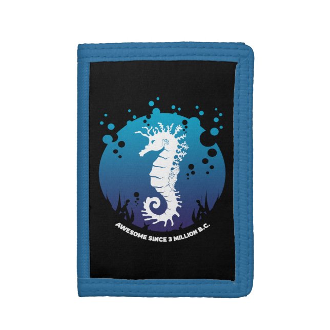 Ocean Life Graphic Design - Seahorses Trifold Wallet (Front Vertical)
