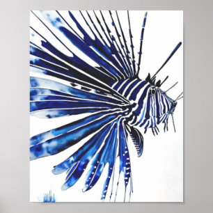 Ocean life lionfish poster