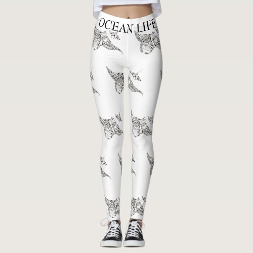 OCEAN LIFE manta_rays Leggings