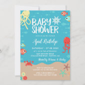 Ocean Life Nautical Baby Shower Invitation (Front)