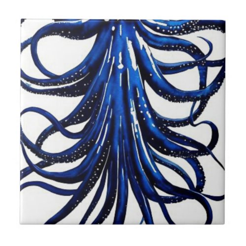 Ocean life octopus ceramic tile