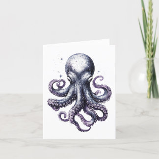 Ocean Life Octopus Greetings Card