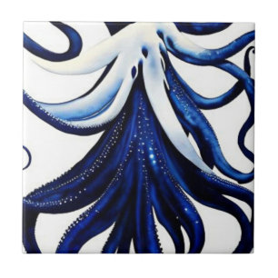 Ocean life octopus square ceramic tile