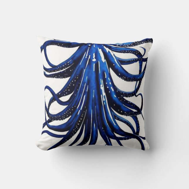Ocean life octopus throw pillow (Front)
