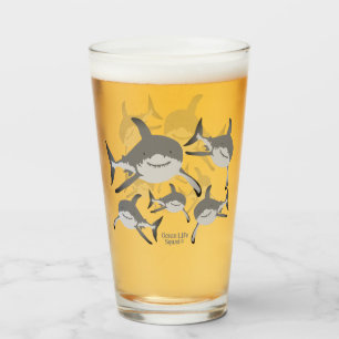Ocean Life Squad® Shark Design for Ocean Lovers Glass