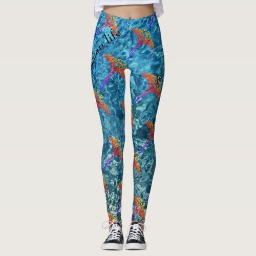 OCEAN LIFE  stingray Leggings