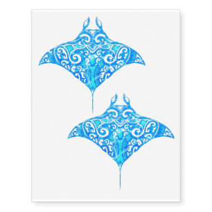 ocean life stingray temporary tattoo