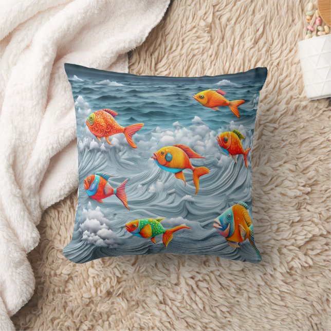 Ocean Life Throw Pillow (Blanket)