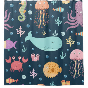 Ocean Life Under The Sea Shower Curtain