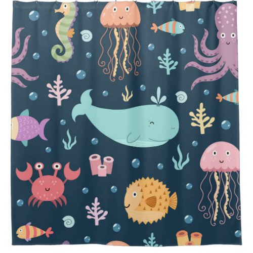 Ocean Life Under The Sea Shower Curtain