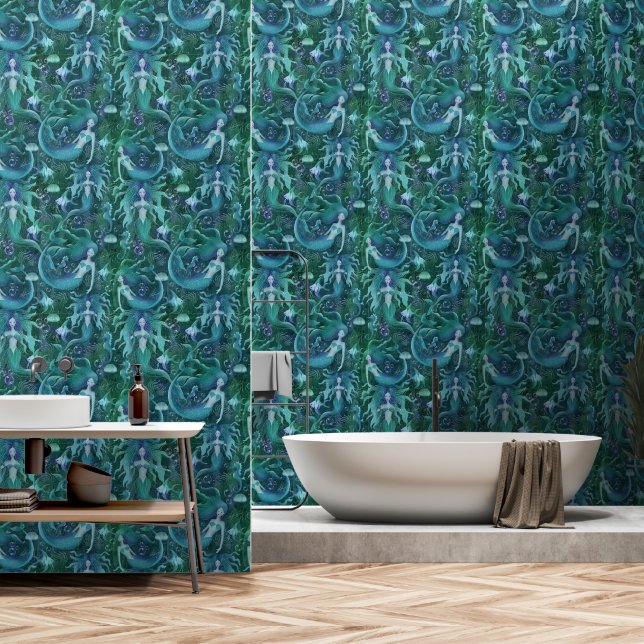 Ocean life wallpaper  (Bathroom)