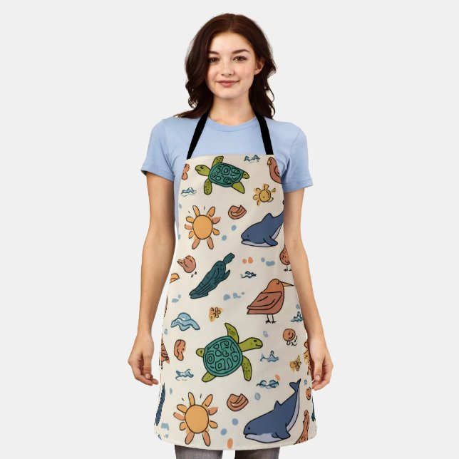 Ocean Light All-Over Print Apron Gift (Worn)